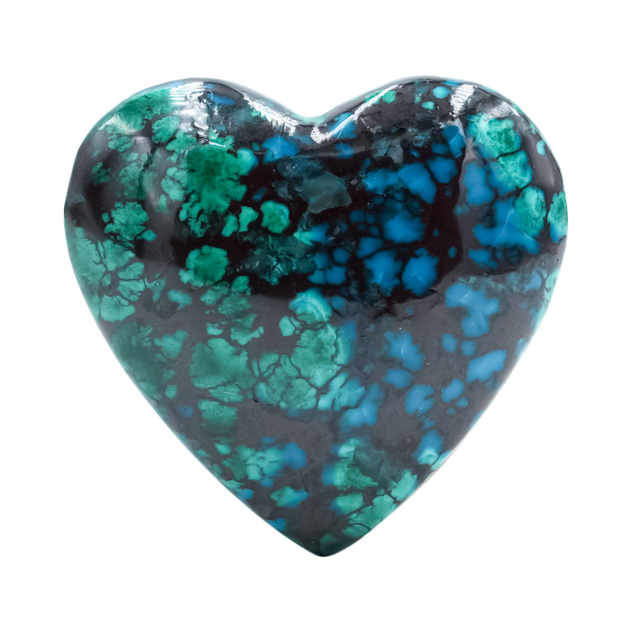 Starborn Natural Chile Chrysocolla Heart Cabochon - 1 piece