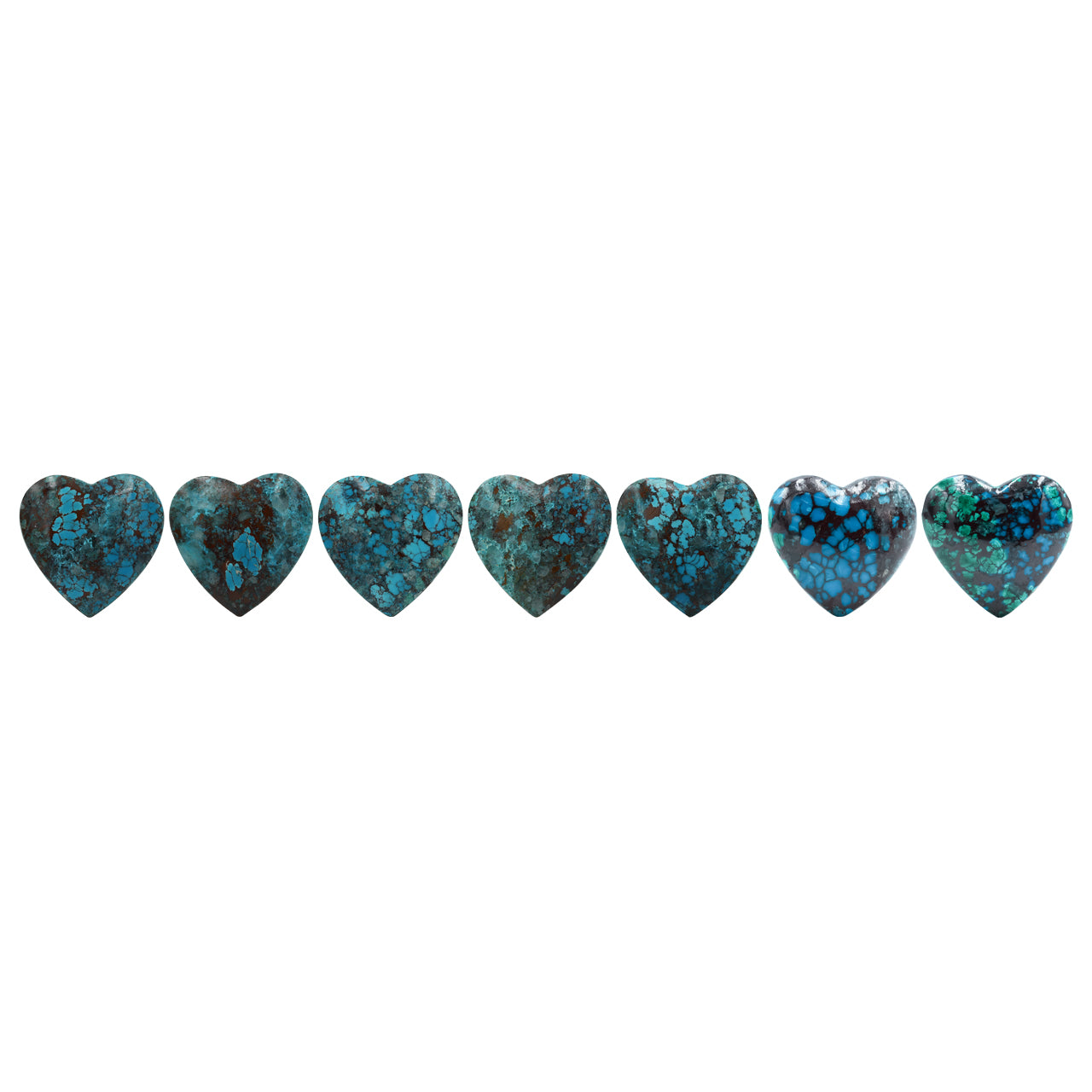 Starborn Natural Chile Chrysocolla Heart Cabochon - 1 piece