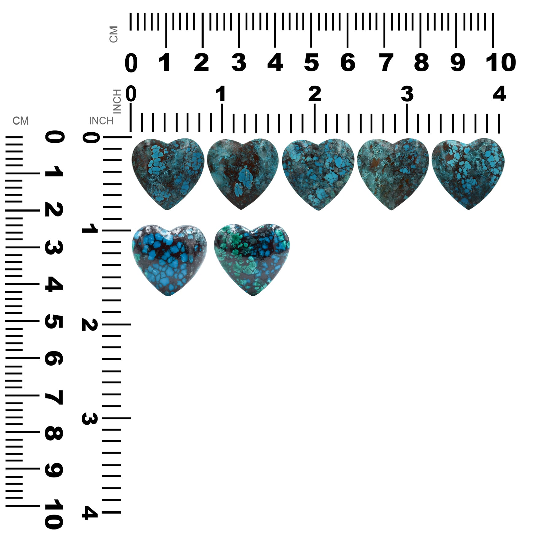 Starborn Natural Chile Chrysocolla Heart Cabochon - 1 piece