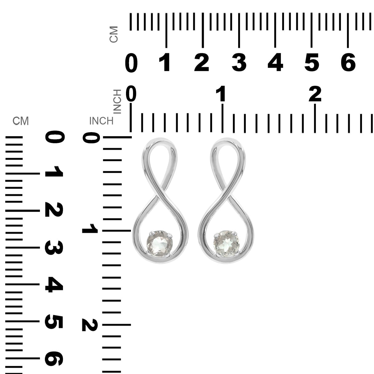 Starborn Faceted Gemstone Infinity Pendant in Fine Sterling Silver