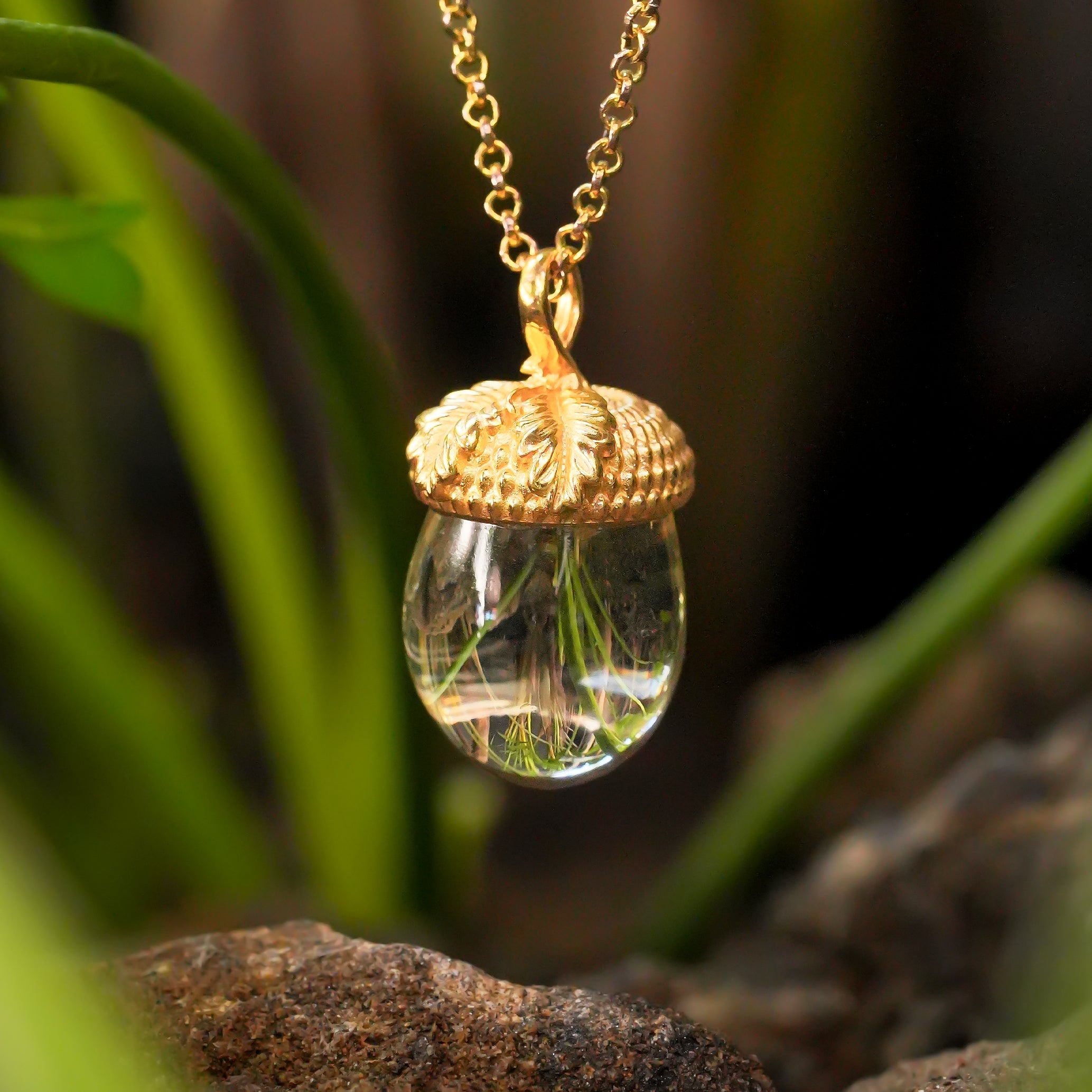 Starborn Citrine Acorn Pendant