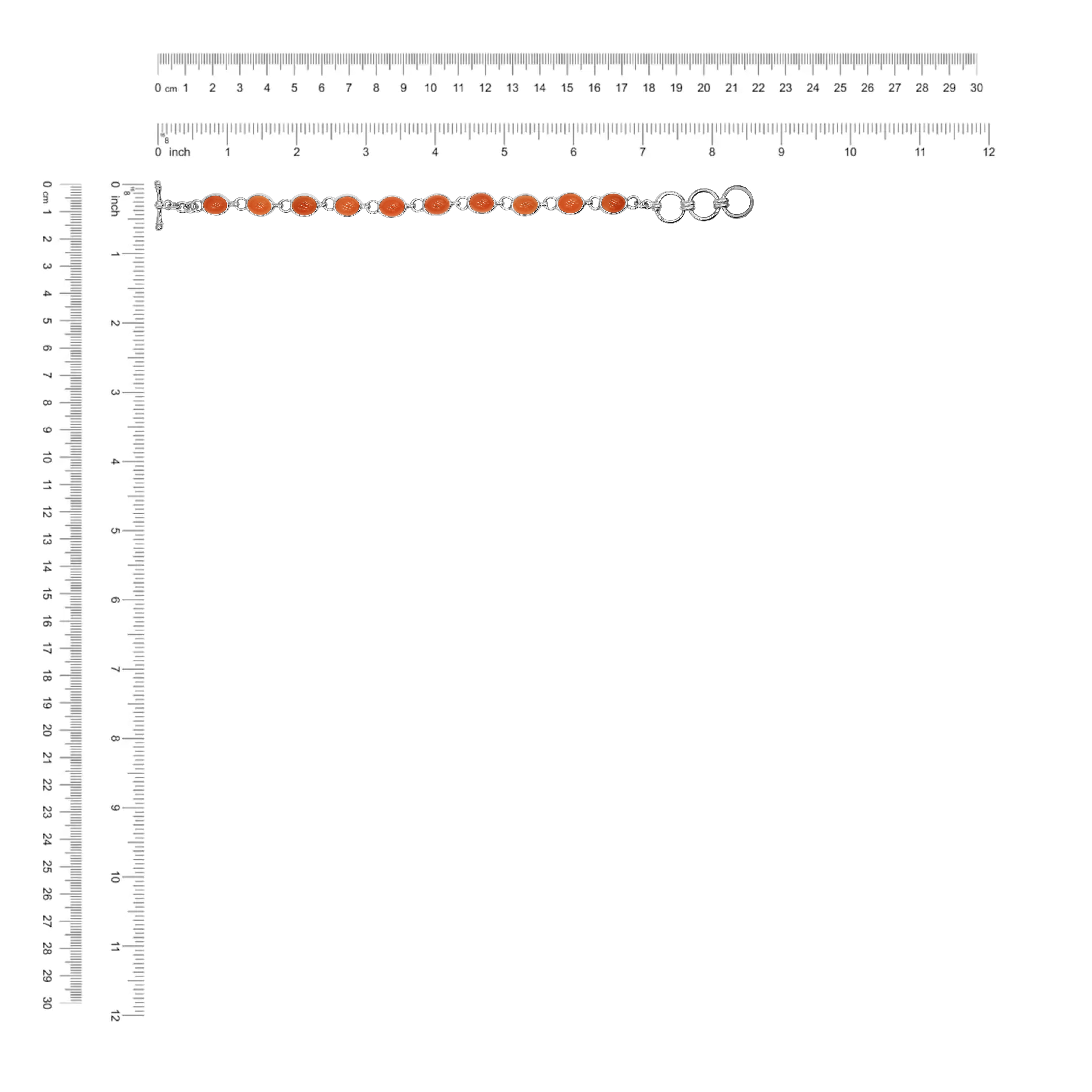 Pulsera Straborn de Cornalina en fina plata de ley