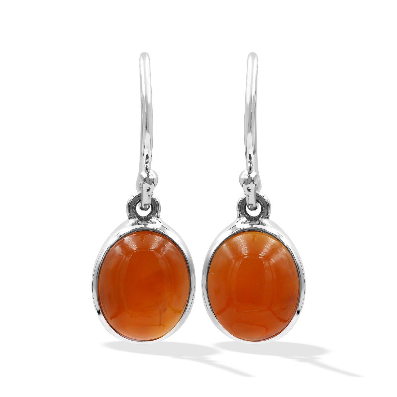 Aretes ovalados de cornalina Starborn en plata de ley