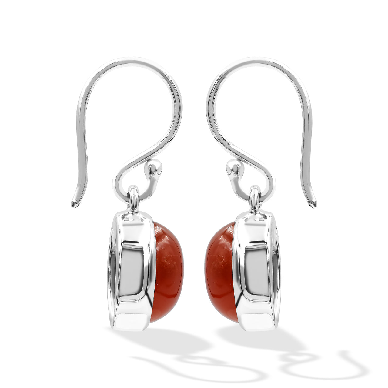 Aretes ovalados de cornalina Starborn en plata de ley