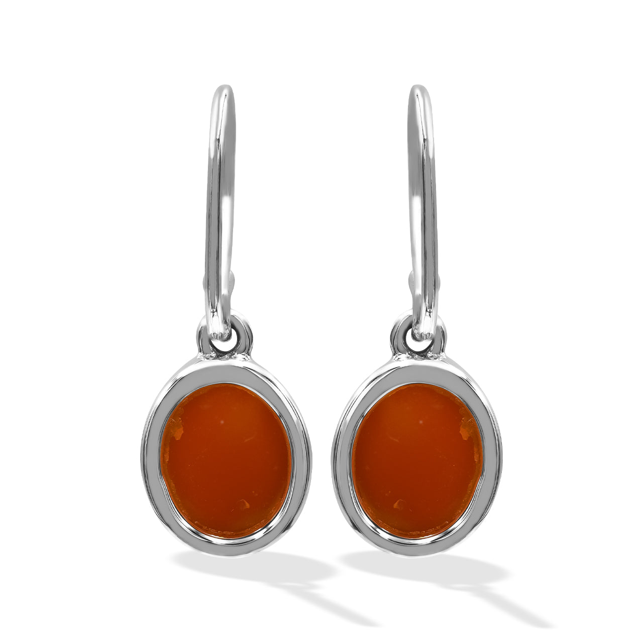 Aretes ovalados de cornalina Starborn en plata de ley