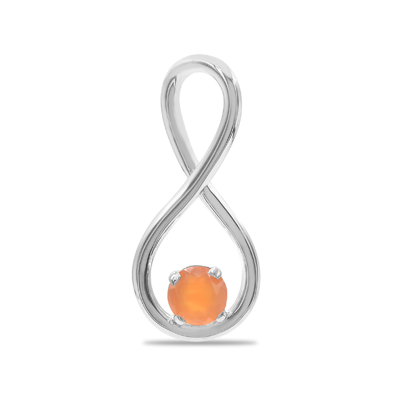 Starborn Faceted Gemstone Infinity Pendant in Fine Sterling Silver
