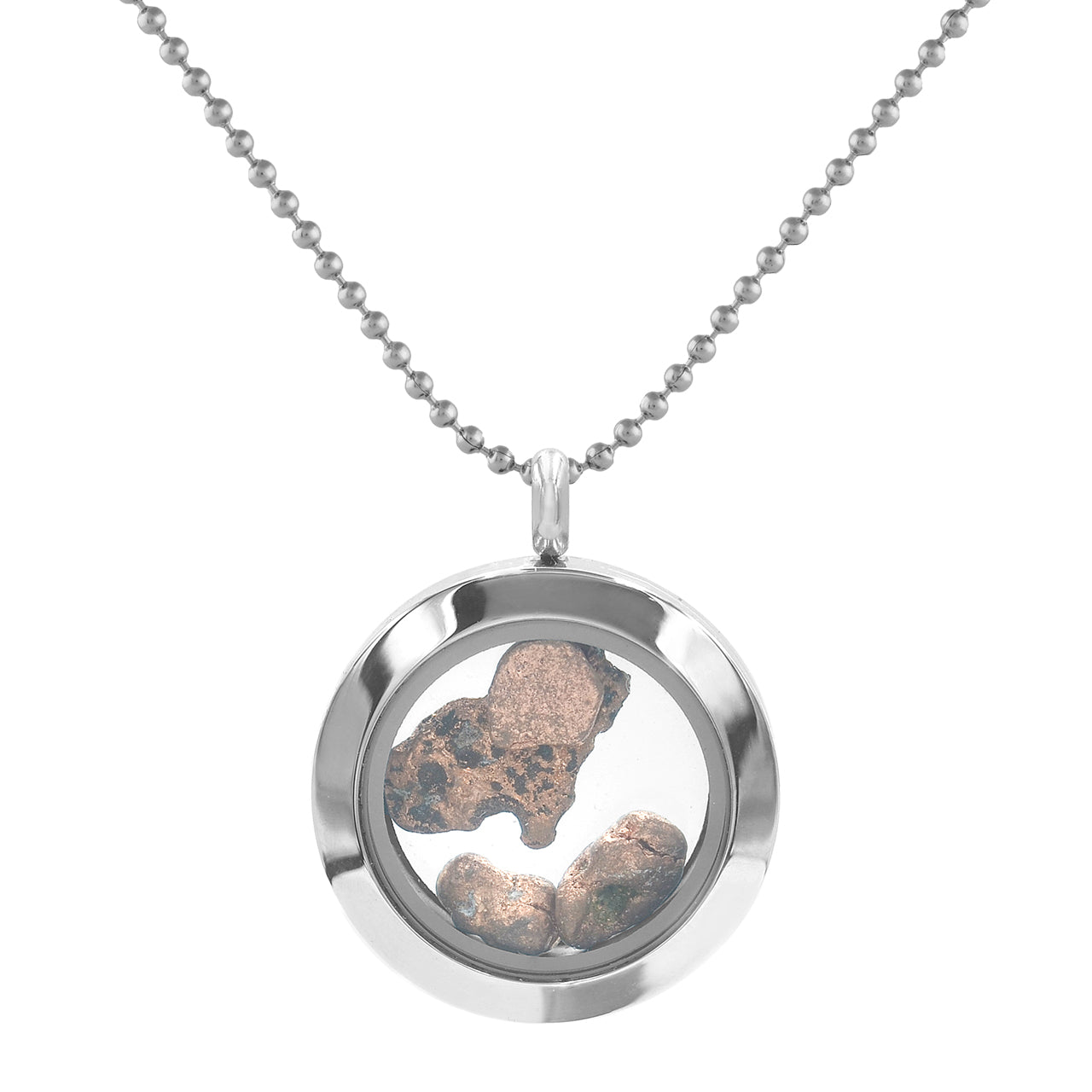 Collar con colgante de ventana con piedras preciosas Starborn en acero inoxidable