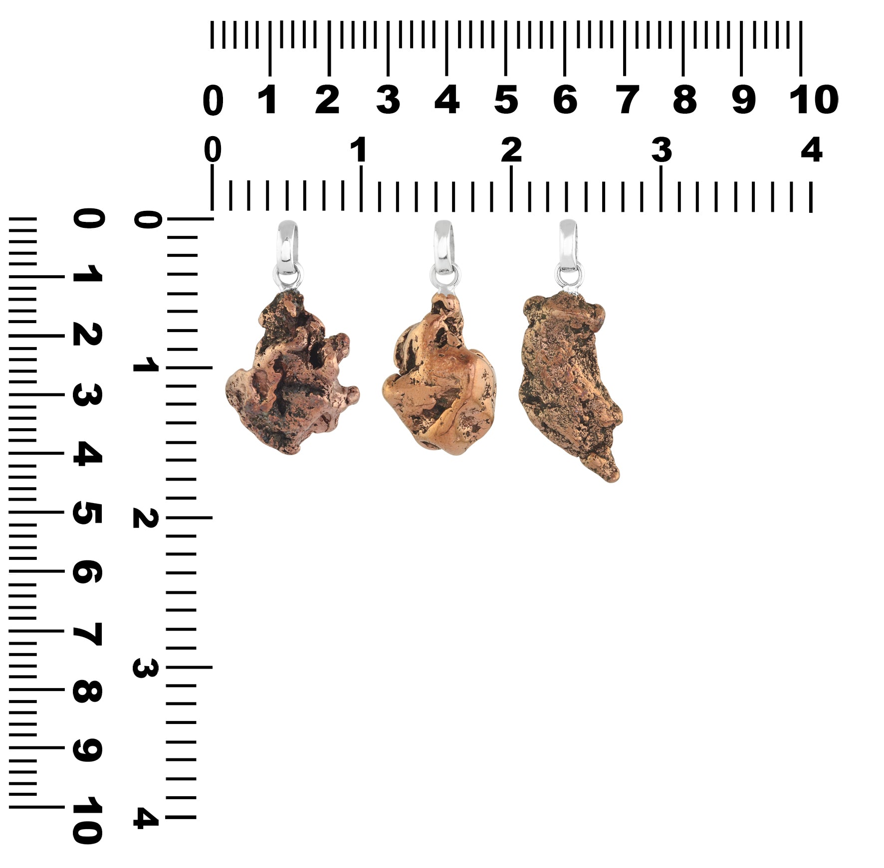 Colgante mediano de cobre Starborn de forma libre en plata de ley