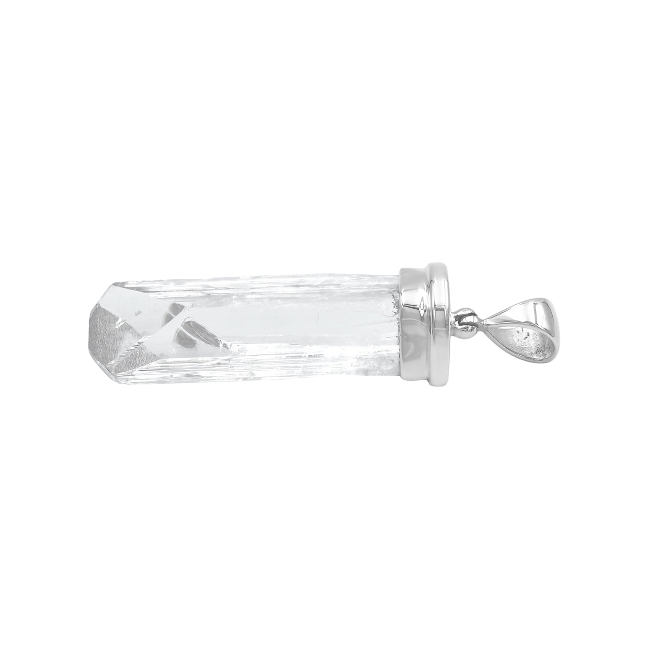 Starborn Danburite Crystal Cap Set Pendant in Sterling Silver