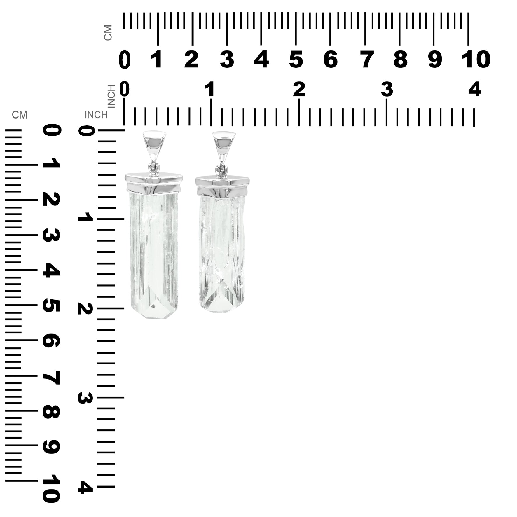 Starborn Danburite Crystal Cap Set Pendant in Sterling Silver