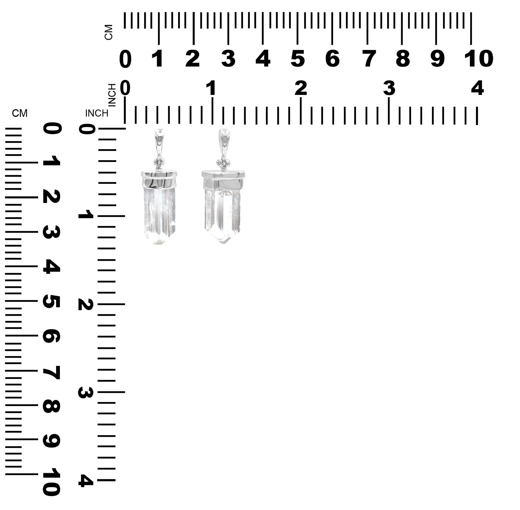 Starborn Danburite Crystal Cap Set Pendant in Sterling Silver