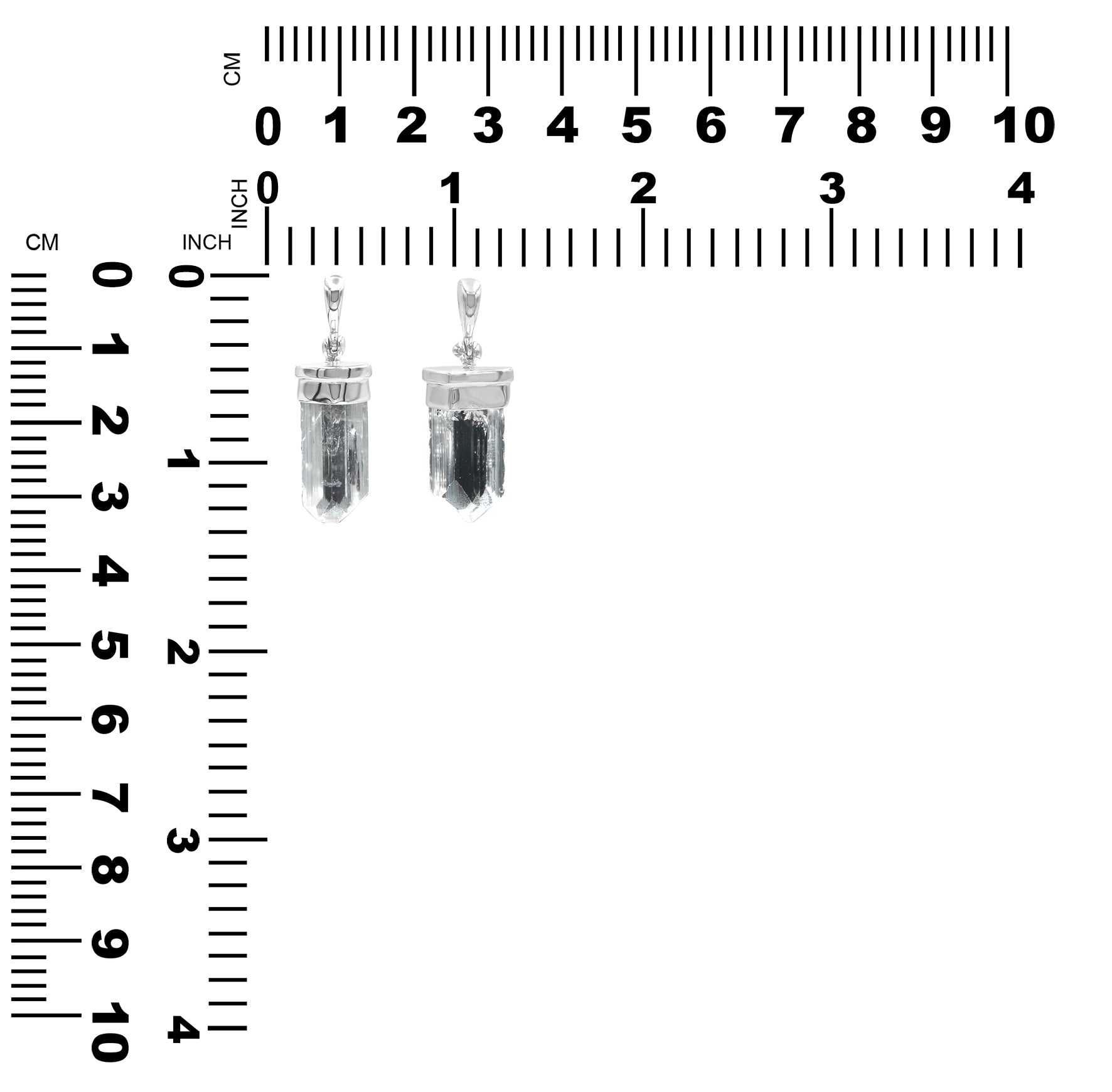 Starborn Danburite Crystal Cap Set Pendant in Sterling Silver