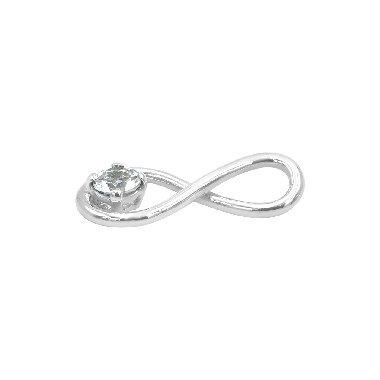 Starborn Faceted Gemstone Infinity Pendant in Fine Sterling Silver