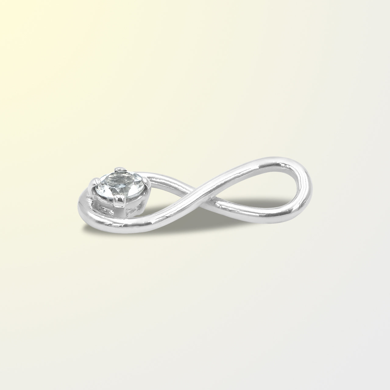 Starborn Faceted Gemstone Infinity Pendant in Fine Sterling Silver