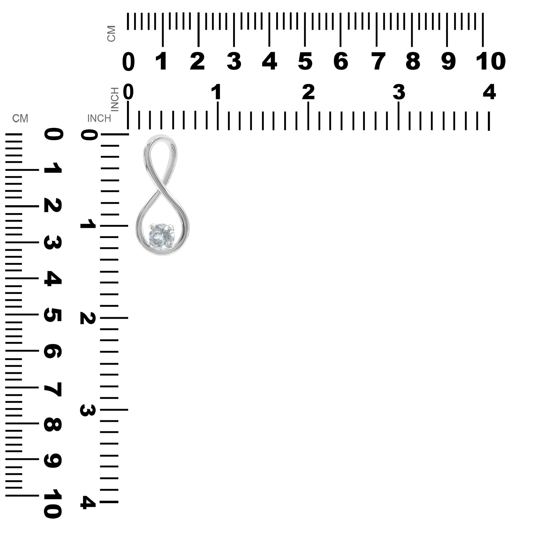 Starborn Faceted Danburite Infinity Pendant in Fine Sterling Silver