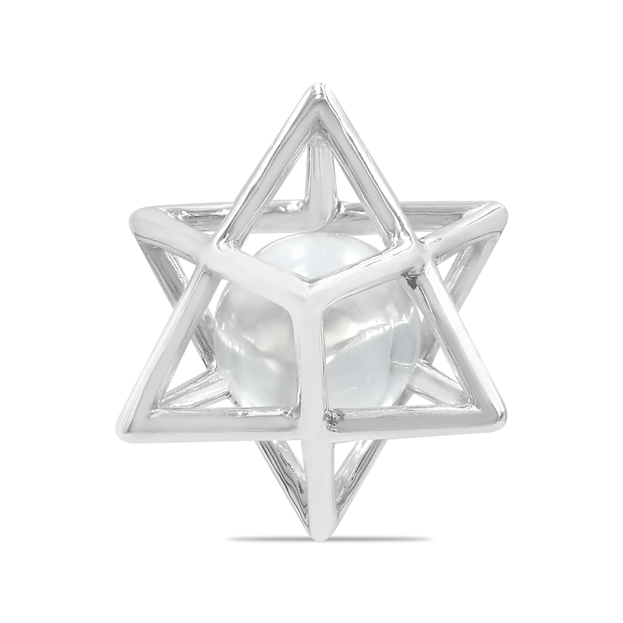 Colgante y cadena Merkaba Danburita Esfera Starborn en plata de ley