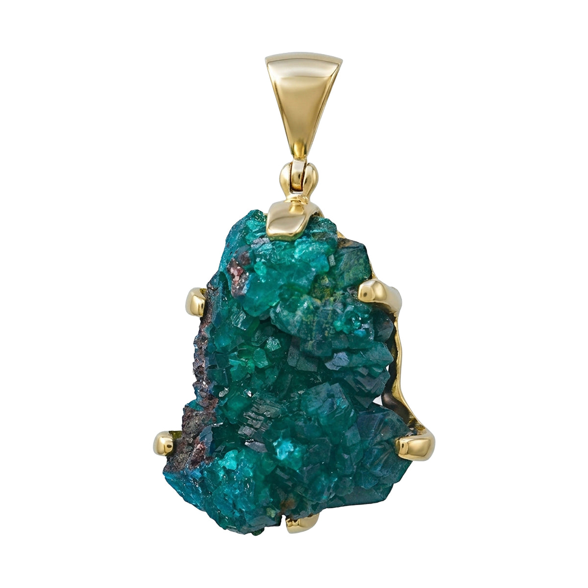 Starborn Dioptase Prong Set Pendant