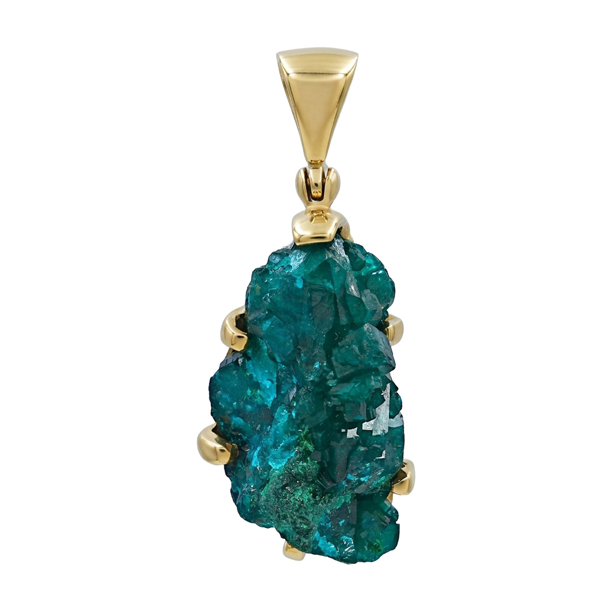 Starborn Dioptase Prong Set Pendant