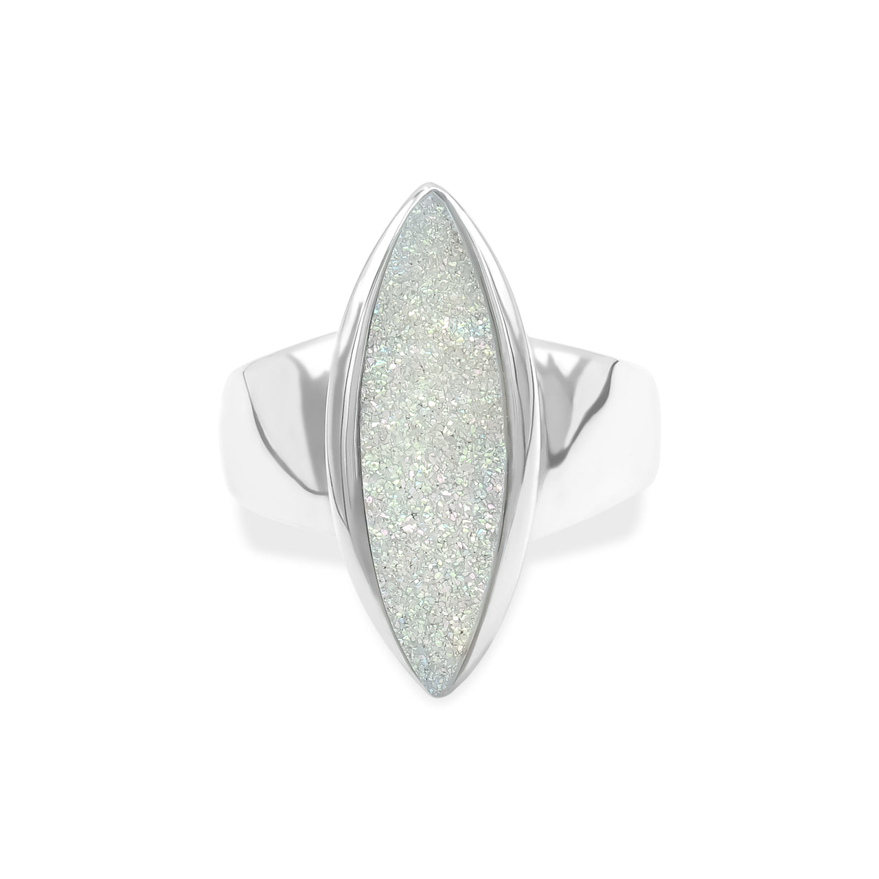 Starborn Quartz Drusy Ring in Sterling Silver