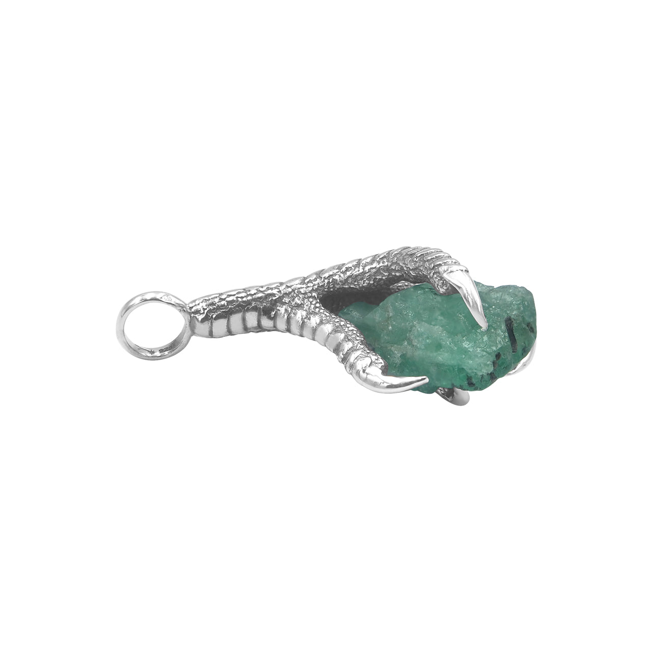 Starborn Gemstone Eagle Claw Pendant in Sterling Silver