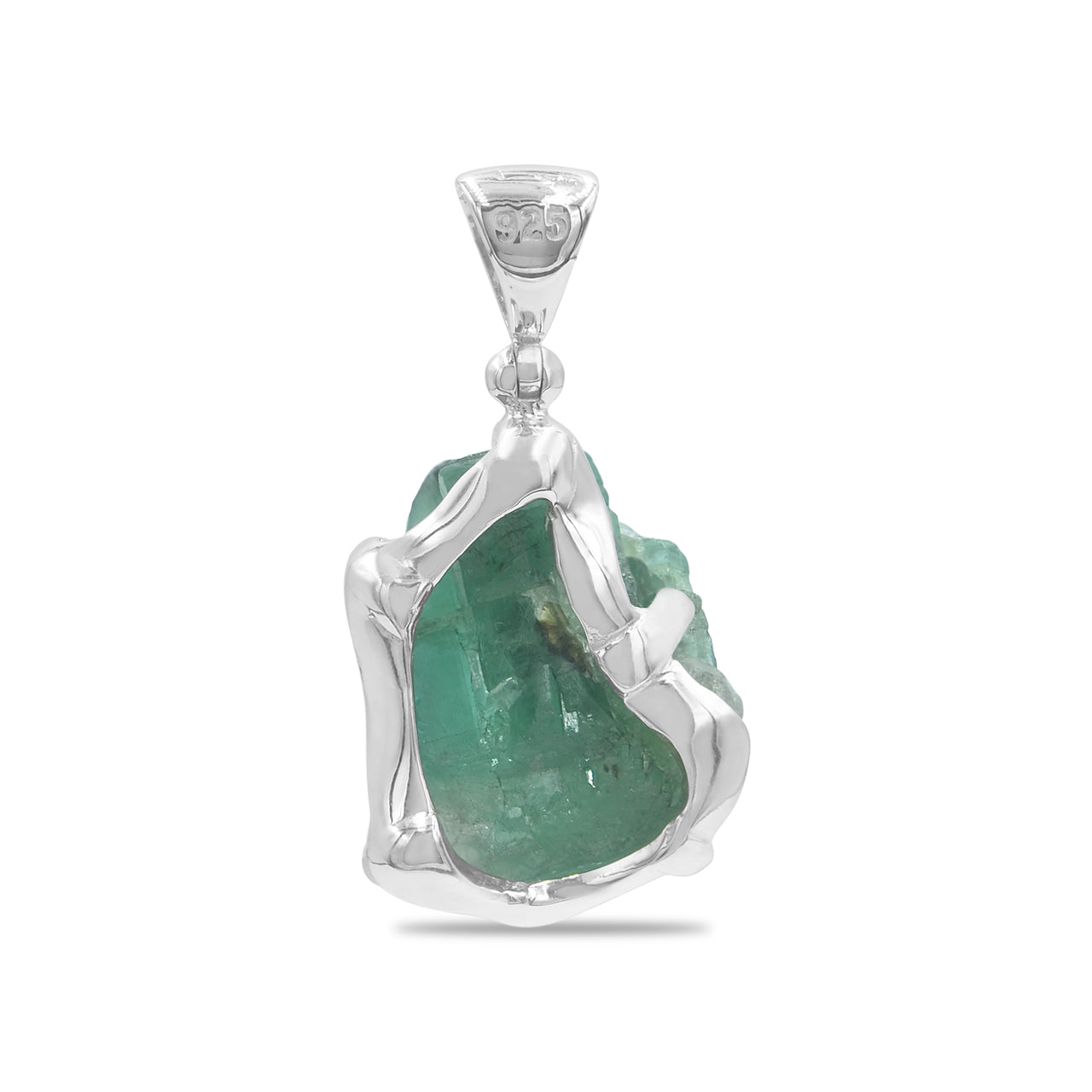 Starborn Emerald Crystal Pendant in Sterling Silver
