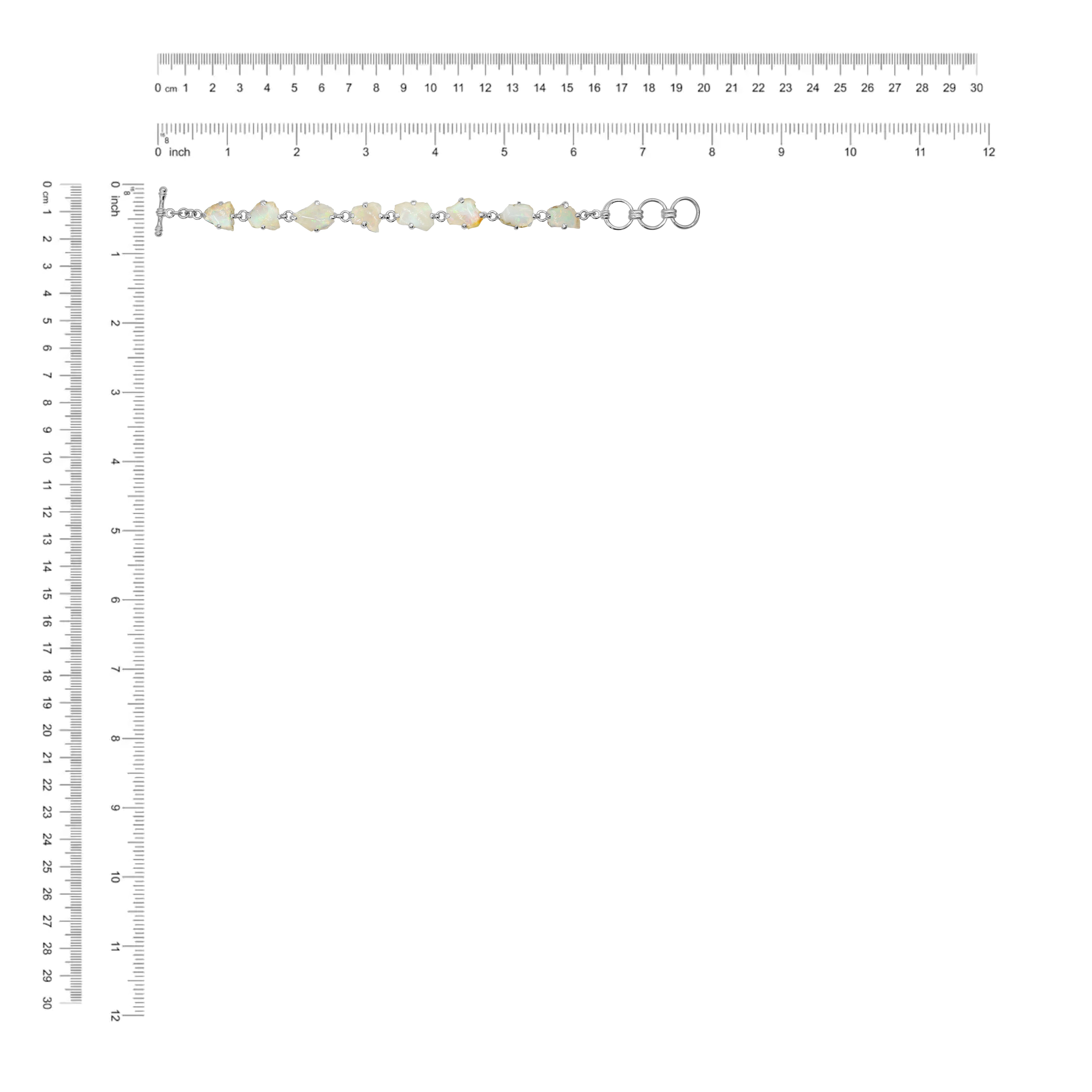 Pulsera con engaste de puntas de ópalo etíope natural Starborn en plata de ley