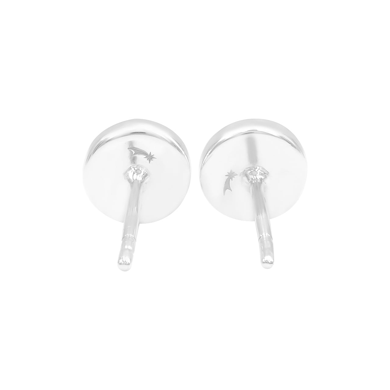 Starborn Round Cabochon 5mm Post Style Earrings in Sterling Silver