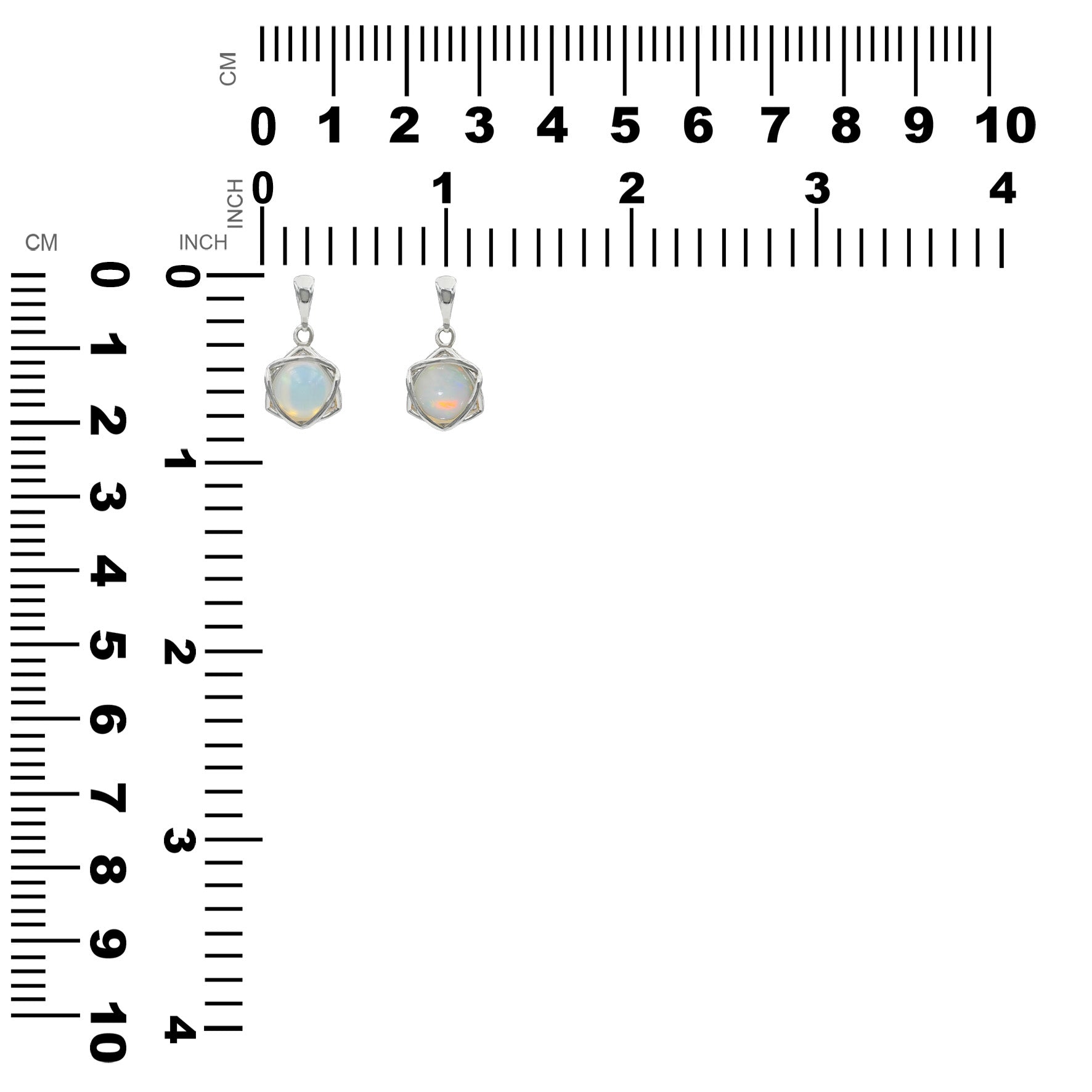Starborn Edelsteinkugel 6-zackiger Sternanhänger aus Sterlingsilber