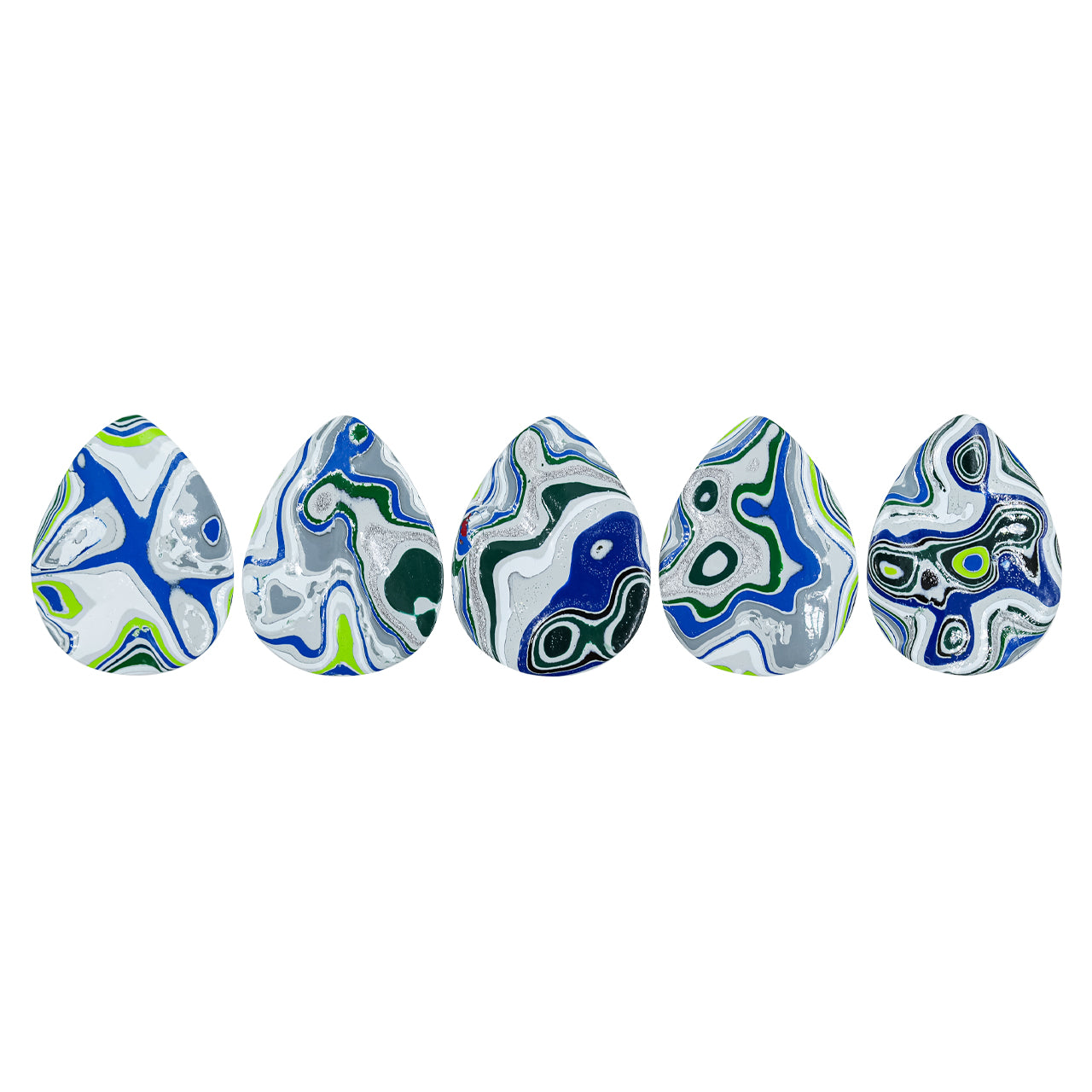 Fordite Pear Cabochons 19 x 25 mm