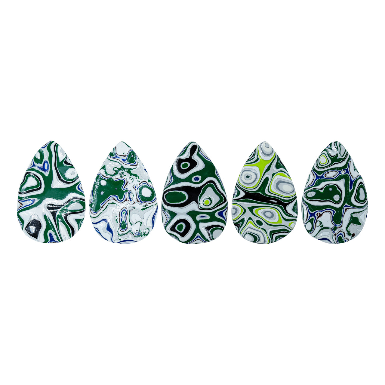Fordite Pear Cabochons 20 x 30 mm