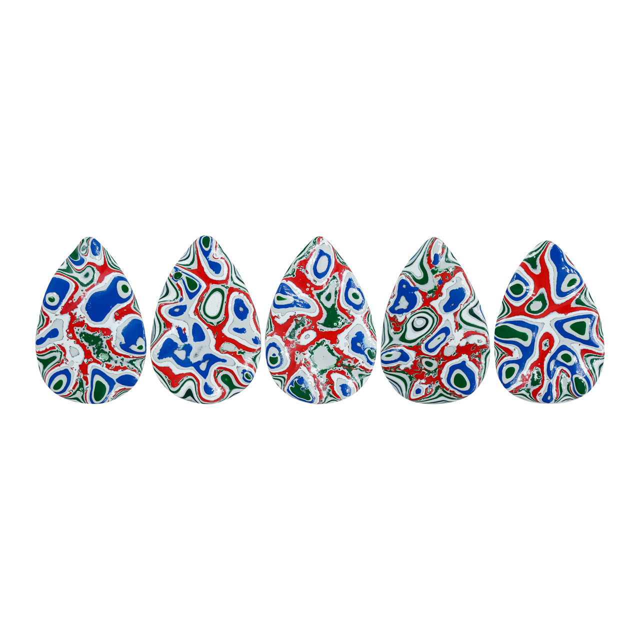 Fordite Pear Cabochons 20x30 mm