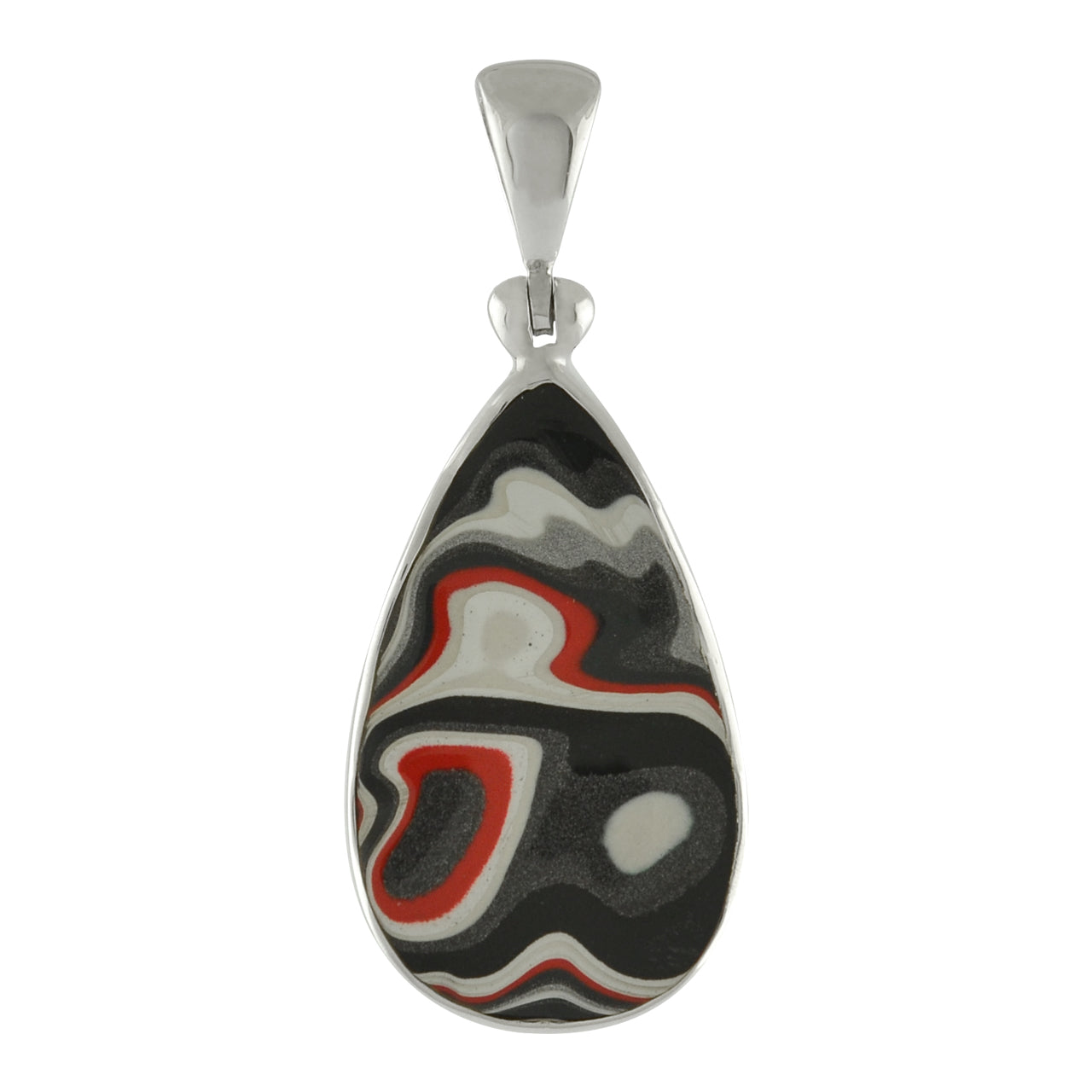 Starborn Red Fordite Anhänger in Sterling Silber