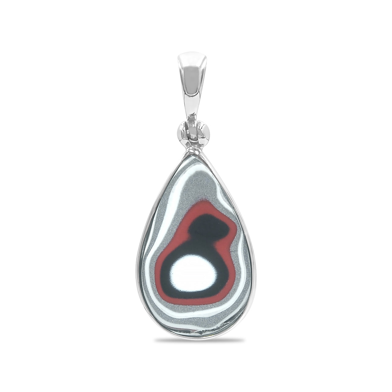 Starborn Red Fordite Anhänger in Sterling Silber