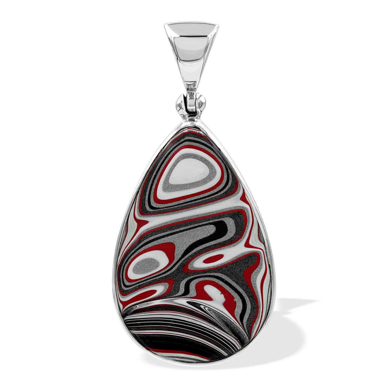 Starborn Red Fordite Anhänger in Sterling Silber