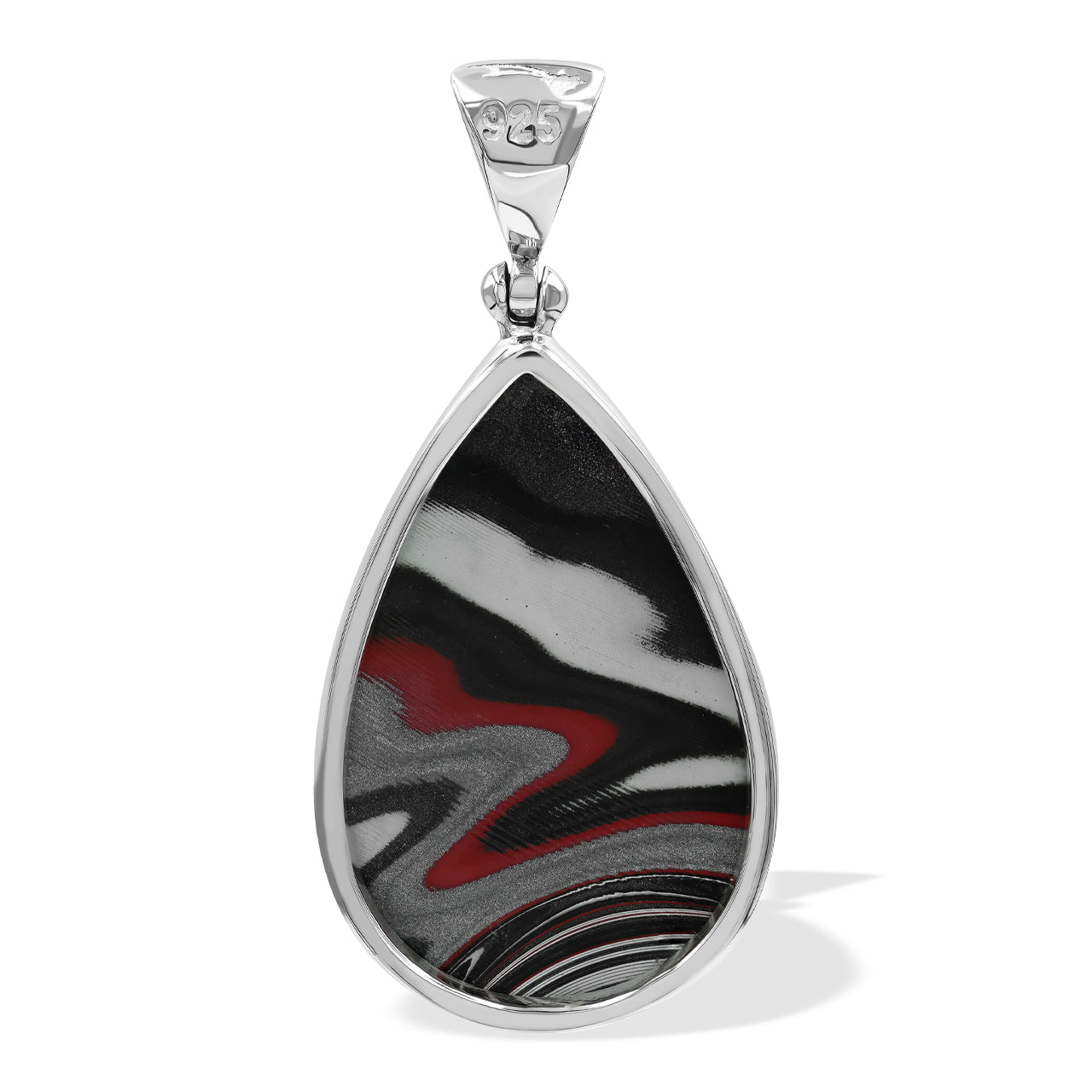 Starborn Red Fordite Anhänger in Sterling Silber