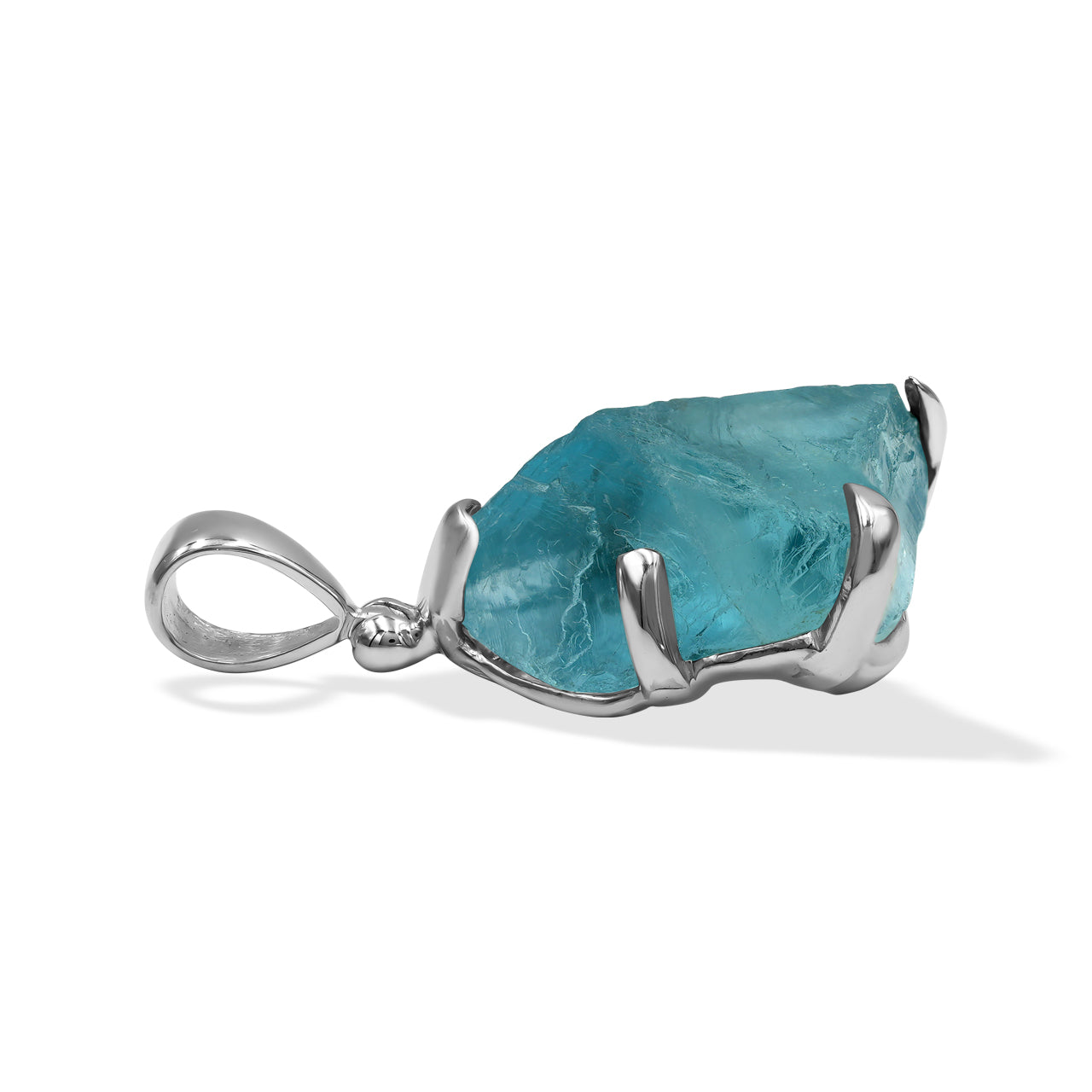 Starborn Fluorit-Anhänger mit Krappenfassung aus Sterlingsilber