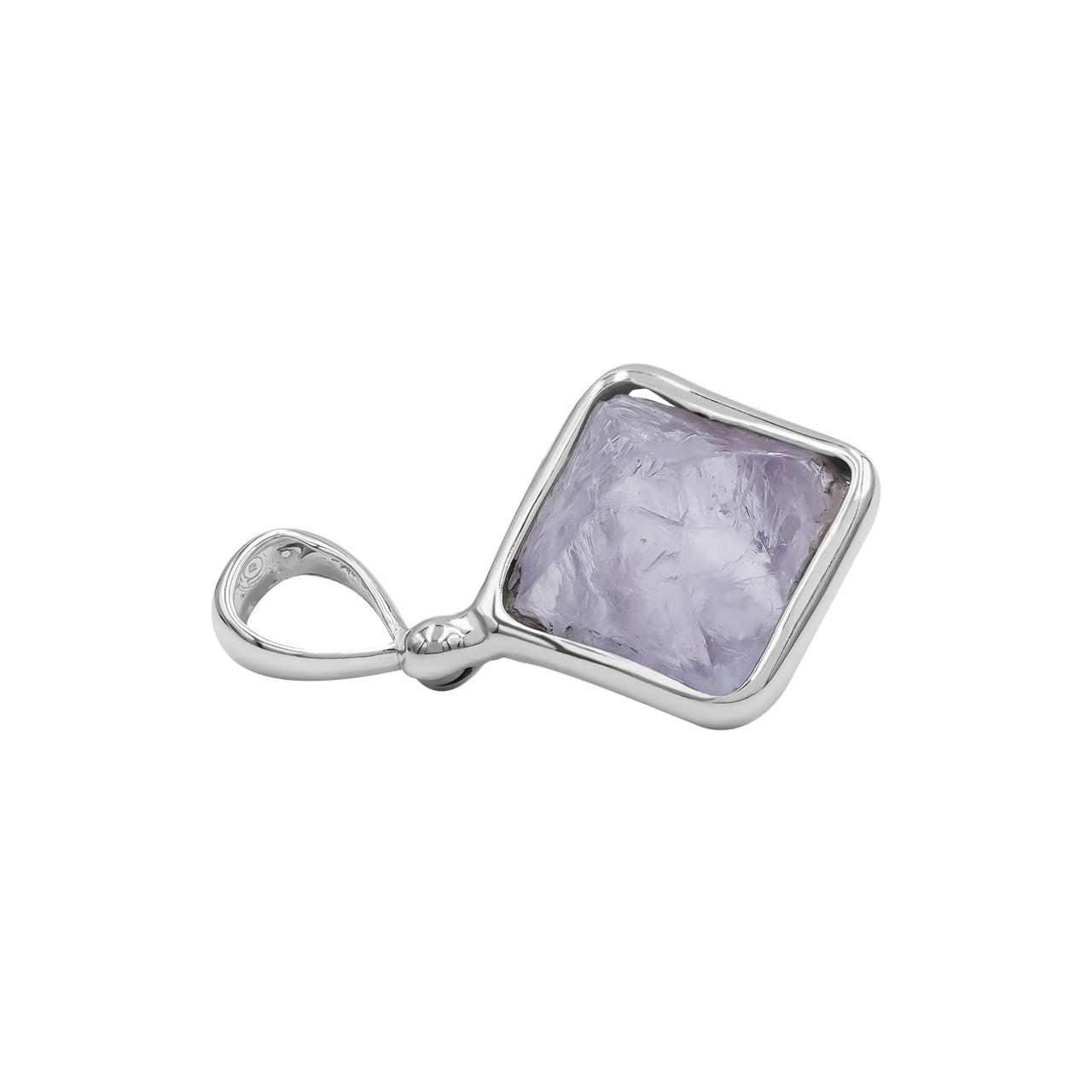 Colgante con forma de diamante de fluorita Starborn en plata de ley