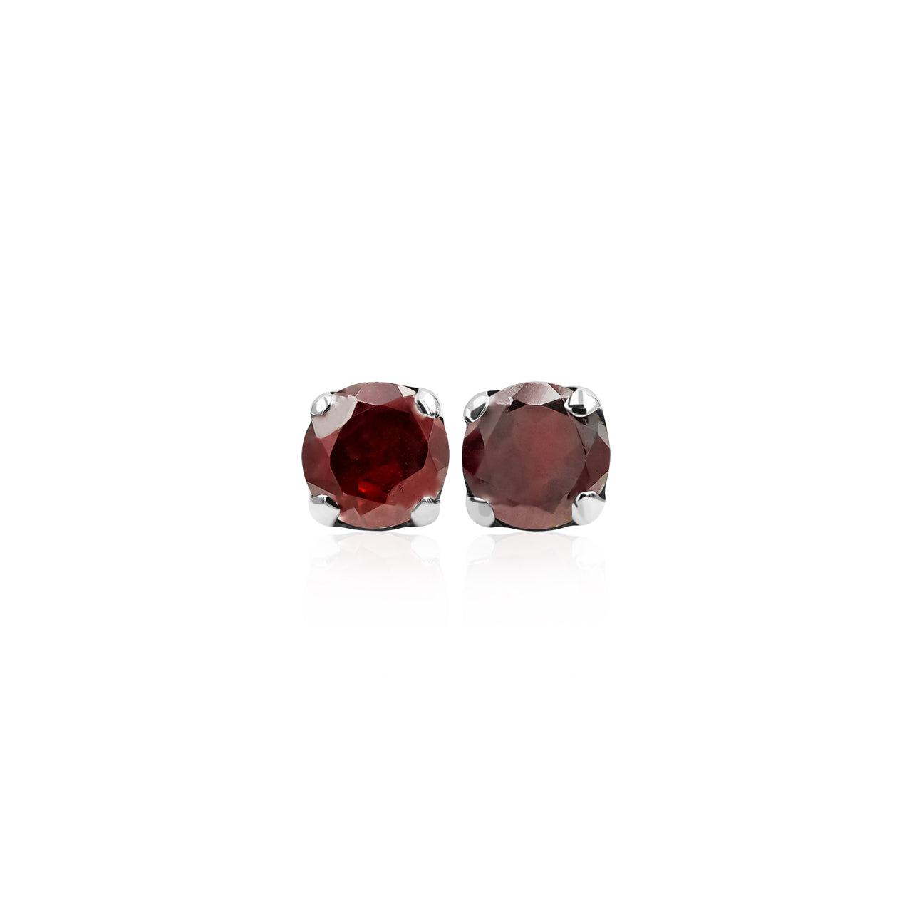 Starborn Faceted Carnelian Post Earrings in Sterling Silver