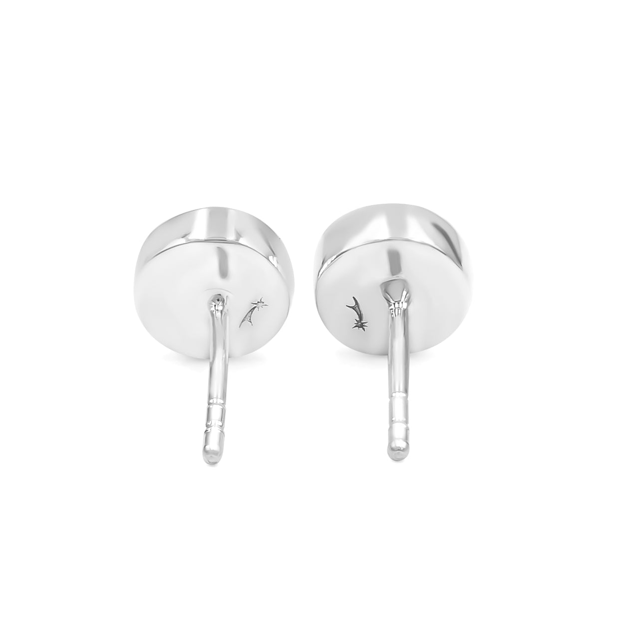 Starborn Garnet Round 6mm Post Earrings in Sterling Silver