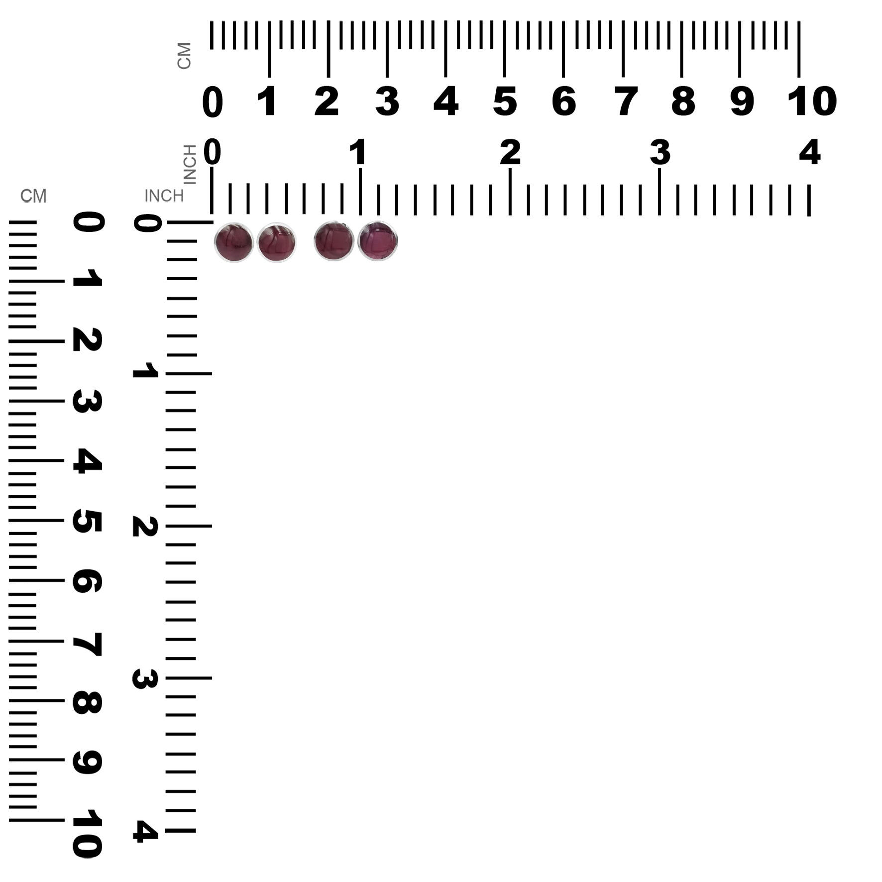 Starborn Garnet Round 6mm Post Earrings in Sterling Silver