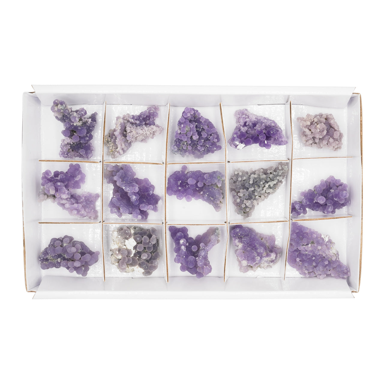 Starborn Grape Chalcedony Rough Specimens Flat 200g - 15 pcs