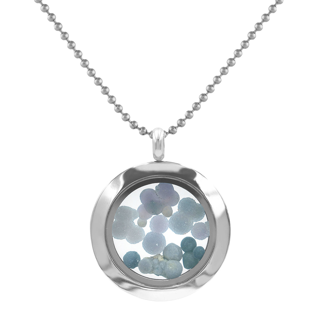 Starborn Grape Chalcedony Window Pendant Necklace in Stainless Steel