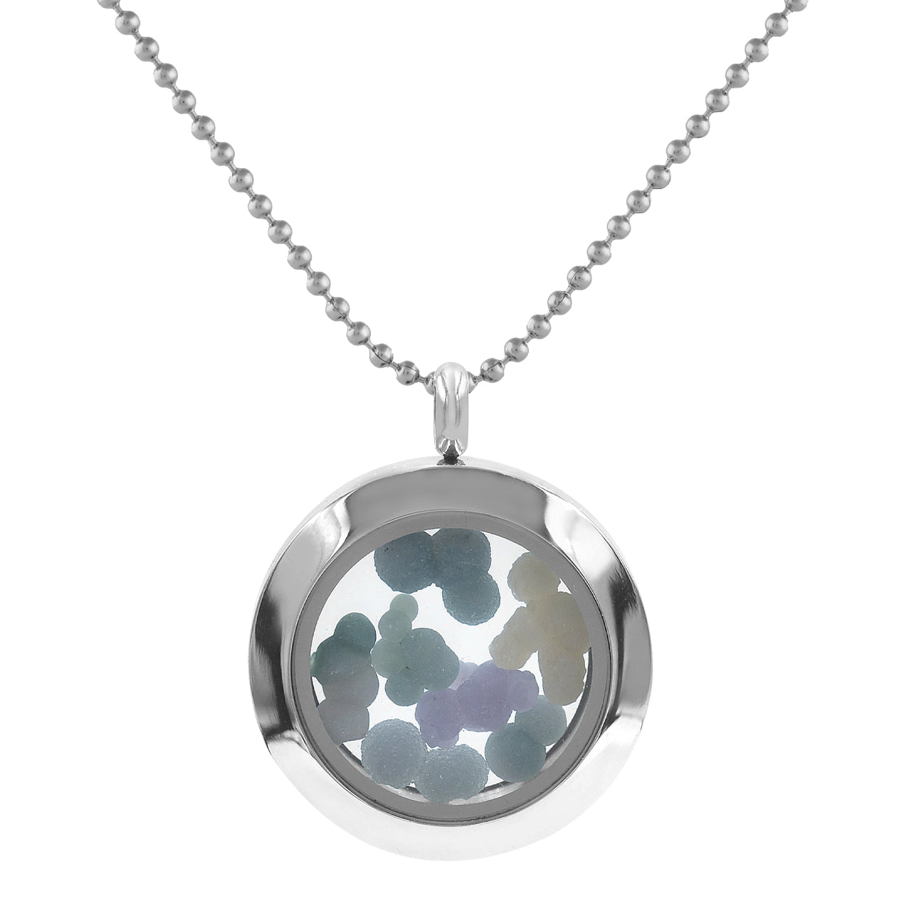 Starborn Grape Chalcedony Window Pendant Necklace in Stainless Steel