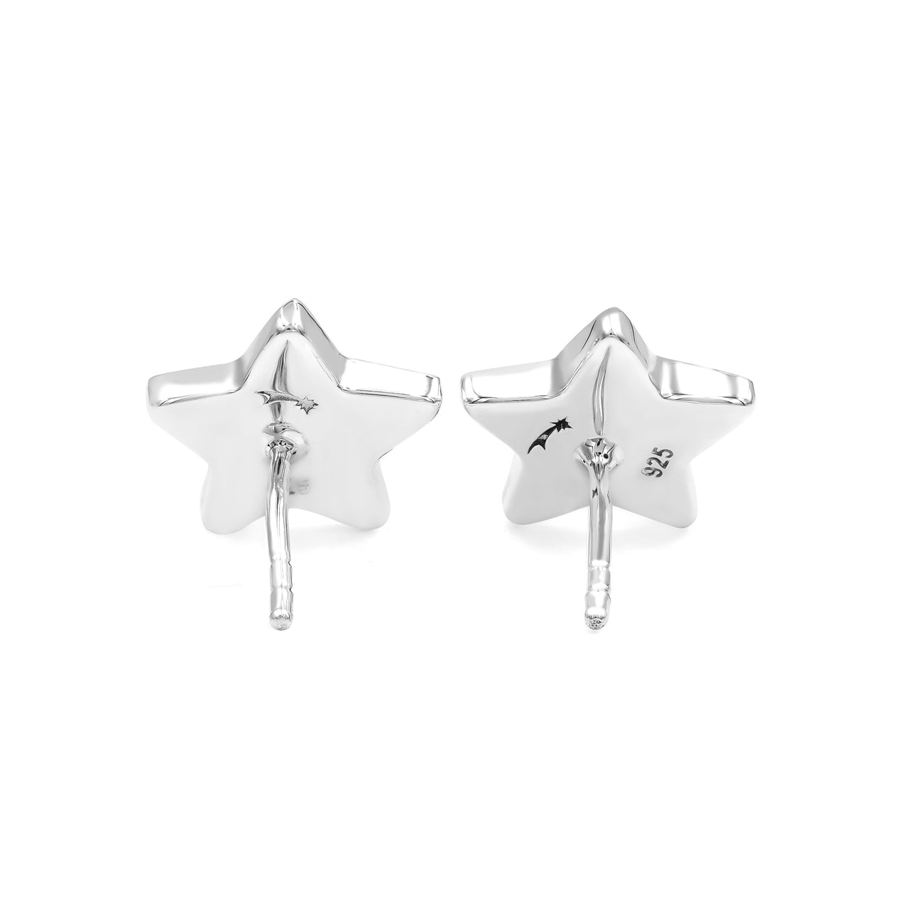 Starborn  Fluorescent Hackmanite Star Post Earrings in Sterling Silver