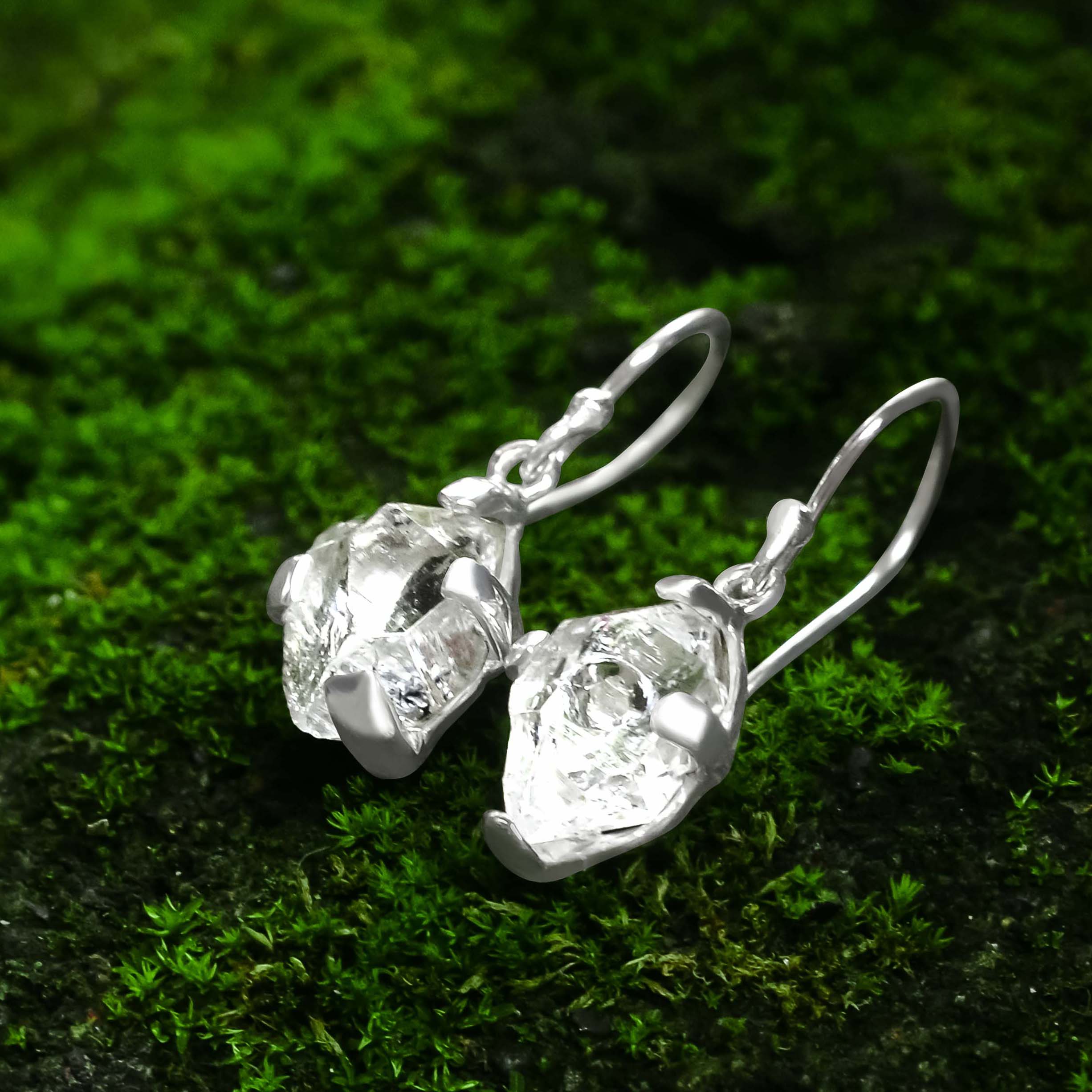 Starborn Herkimer Diamond Earrings in Sterling Silver