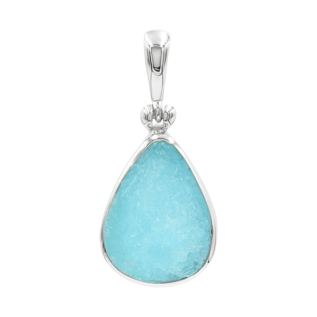 Starborn Hemimorphite Drusy Pear Shaped Pendant