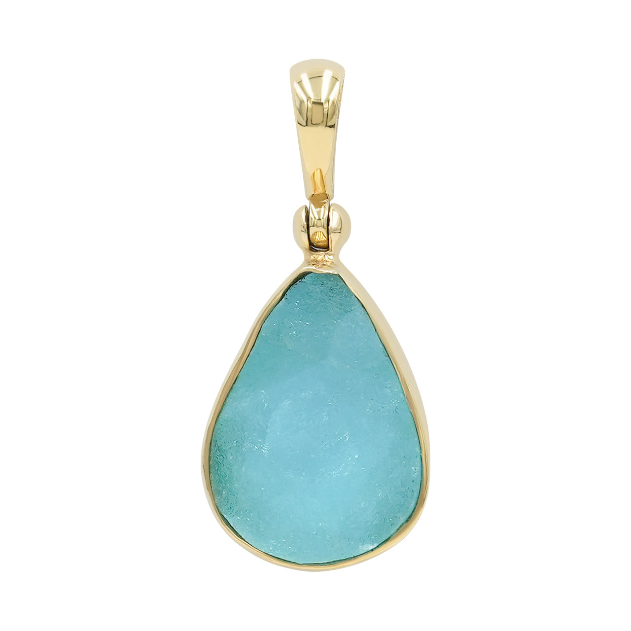 Starborn Hemimorphite Drusy Pear Shaped Pendant