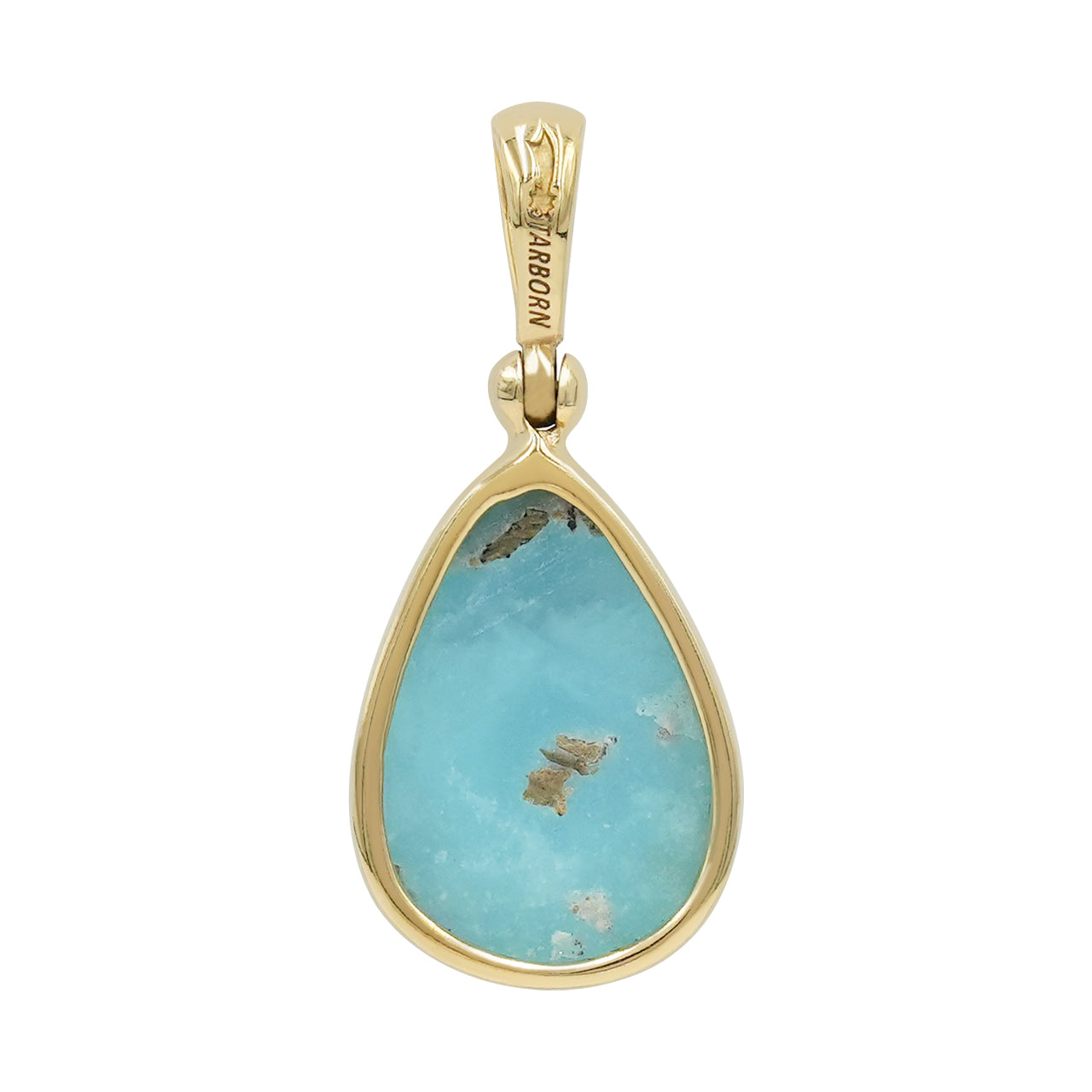 Starborn Hemimorphite Drusy Pear Shaped Pendant