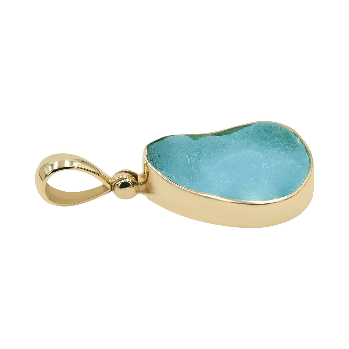 Starborn Hemimorphite Drusy Pear Shaped Pendant