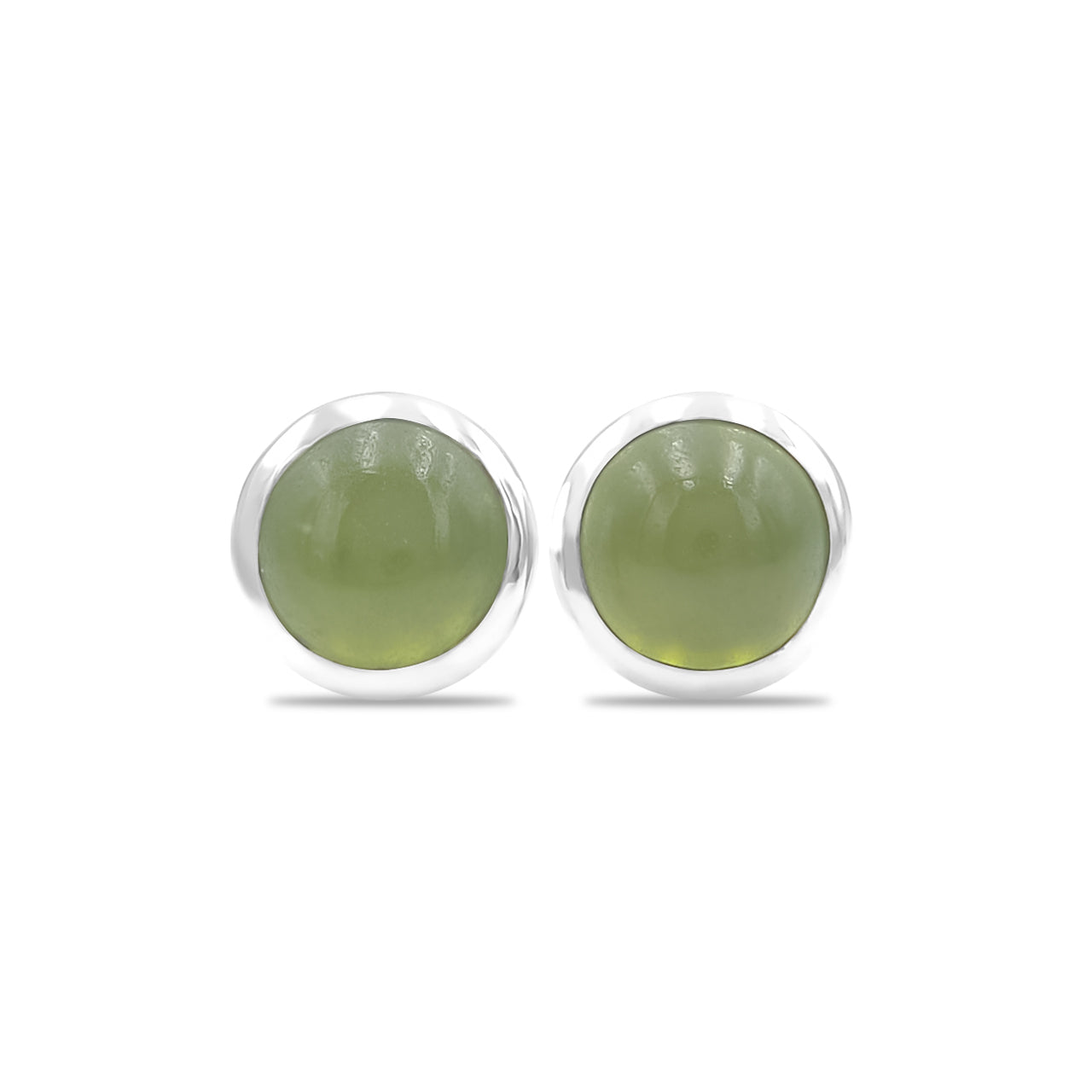 Starborn Idocrase (Vesuvianite) Round 6mm Post Earrings in Sterling Silver
